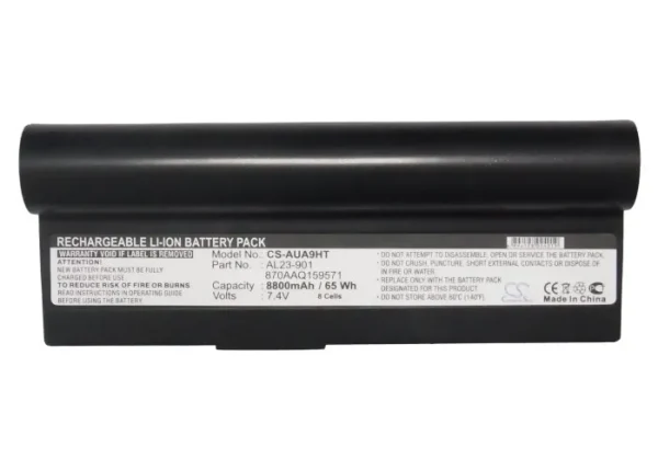 Asus Eee PC 1000, Eee PC 1000H, Eee PC 1000HA, Eee PC 1000HD, Eee PC 1000HE, Eee PC 1200, Eee PC 901, Eee PC 904, Eee PC 904HD Replacement Battery 8800mAh