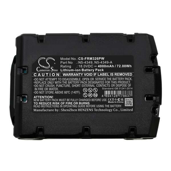 Fromm P326 Replacement Battery 4000mAh / 72.00Wh