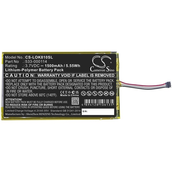 Logitech IIIuminated Keyboard K810 Replacement Battery 1500mAh / 5.55Wh