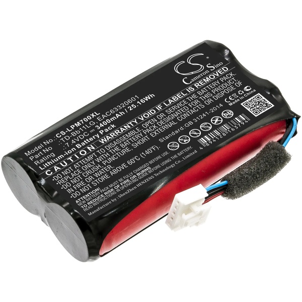 LG Xboom Go PK7 Replacement Battery 3400mAh / 25.16Wh - Image 2