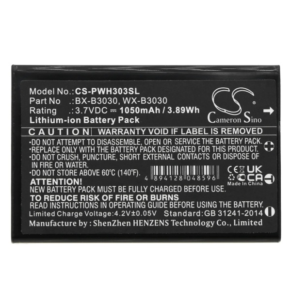 Listen Technologies iDSP receivers Replacement Battery 1050mAh / 3.89Wh