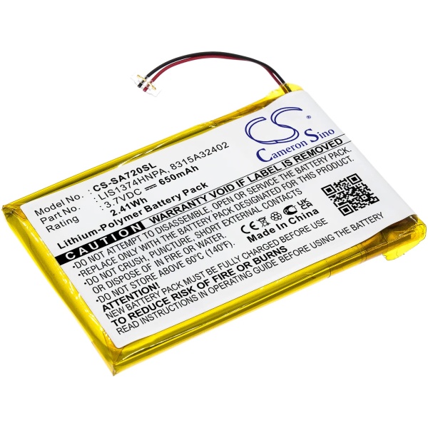 Sony NWZ-S738FBNC Replacement Battery 650mAh / 2.41Wh - Image 3