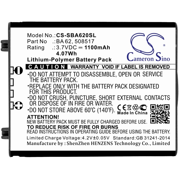 Sennheiser L 6000 Replacement Battery 1100mAh / 4.07Wh