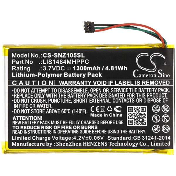 Sony NWZ-Z1070 Replacement Battery 1300mAh / 4.81Wh