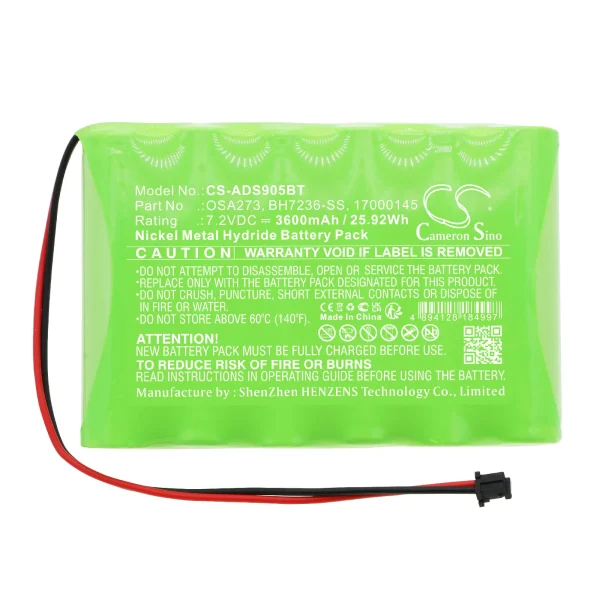 ADT ADT Impassa wireless alarm sys, SCW9057G-433 Series Replacement Battery 3600mAh / 25.92Wh