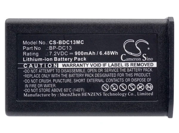 Leica Silver 19800, T, T (Typ 701), T Digital Camera, TL, TL2 Series Replacement Battery 900mAh / 6.48Wh