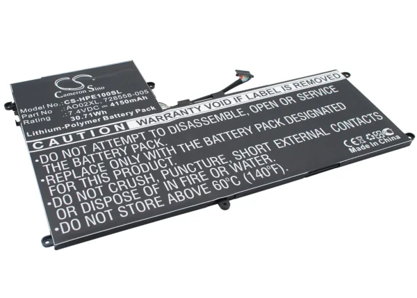 HP ElitePad 1000, ElitePad 1000 G2, Ultrabook AO02XL Series Replacement Battery 4150mAh / 30.71Wh - Image 5