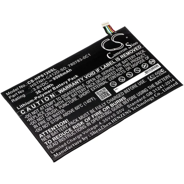 HP K7X87AA, K7X87AA#ABA, K7X88AA, Pro Slate 12, QC8074 Replacement Battery 9500mAh / 36.10Wh - Image 2