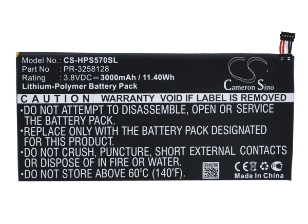 HP Stream 7 5700, Stream 7 5700ng, Stream 7 5709 Replacement Battery 3000mAh / 11.40Wh