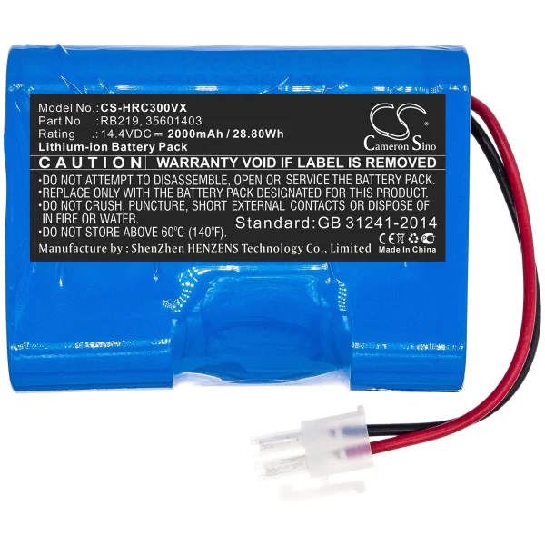 Hoover RBC030, RBC030/1011, RBC030011, RBC031B, RBC031B011 Series Replacement Battery 2000mAh / 28.80Wh