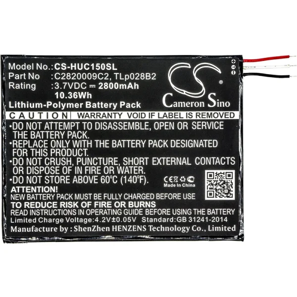 KURIO C15100M, C15150M, Tab 2, Xtreme 2 Replacement Battery 2800mAh / 10.36Wh