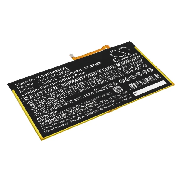 Huawei Mediapad M2, Mediapad T2, FDR, M2, M3 Series Replacement Battery 6650mAh / 25.27Wh - Image 2