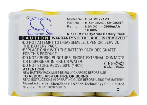 Hoover S2211, S2211-100 Series Replacement Battery 3000mAh / 18.00Wh