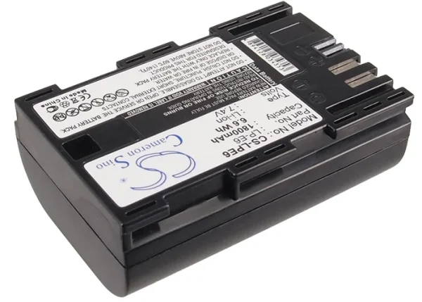 Canon 5D Mark III, EOS 5D Mark II, EOS 5D Mark III, EOS 5D Mark IV, EOS 5DS, EOS 5DS R Series Replacement Battery 1800mAh / 13.32Wh - Image 2