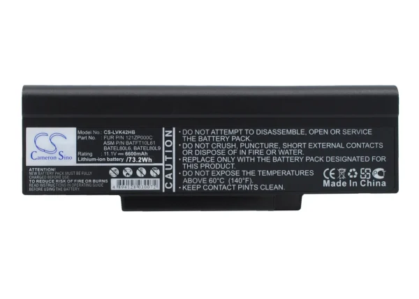 DELL  Inspriron 1425, Inspriron 1427, Inspriron 1428 Replacement Battery 4400mAh