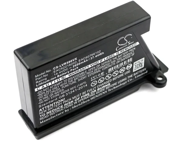 LG HOM-BOT 2.0, HOM-BOT 3.0, HomBot R66803VMNP, HOM-BOT SQUARE, HomBot VCARPETX Series Replacement Battery 2600mAh / 37.44Wh - Image 3