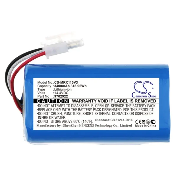 Miele RX1-SJQL0, Scout RX1, Scout RX2 60, Scout RX3 60,   Series Replacement Battery 3400mAh / 48.96Wh