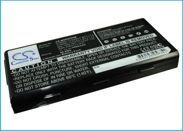 MSI A5000, A6005, A7200, CR500, CR600, CR600-001US, CR600-013US, CR600-017US Series Replacement Battery 4400mAh - Image 4