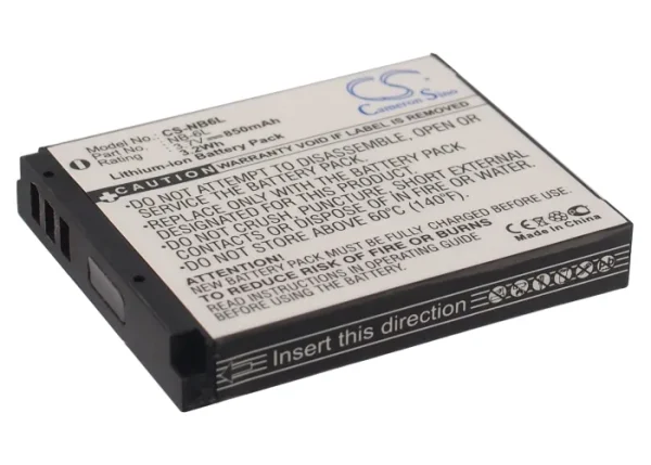 Canon Digital IXUS 200 IS, Digital IXUS 210, Digital IXUS 95 IS, IXUS 105, IXUS 105 IS, IXUS 210, IXUS 300 HS, IXUS 300HS Series Replacement Battery 850mAh / 3.15Wh - Image 5