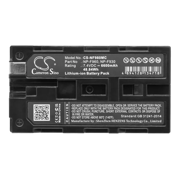 Sony CCD-RV100, CCD-RV200, CCD-SC5, CCD-SC5/E, CCD-SC6, CCD-SC65, CCD-SC7, CCD-SC7/E Series Replacement Battery 6600mAh / 48.84Wh