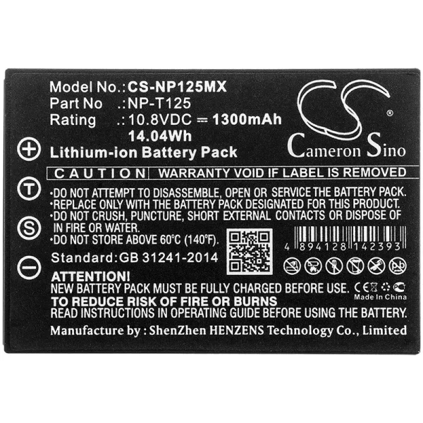 Fujifilm GFX 50S, Medium Format GFX Series Replacement Battery 1300mAh / 14.04Wh