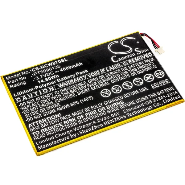 RCA W101 Cambio Replacement Battery 4000mAh / 14.80Wh - Image 3