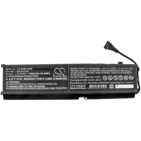 Razer Blade 15 2020, Blade 15 2021, RZ09-0328, RZ09-03304x, RZ09-03305x, RZ09-0330x, Series Replacement Battery 4200mAh / 64.68Wh