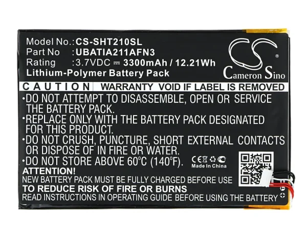 Sharp Aquos Pad, SHT21 Replacement Battery 3300mAh / 12.21Wh