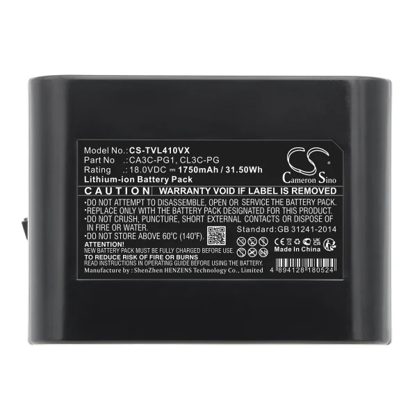 Midea VH02-VS Series Replacement Battery 1750mAh / 31.50Wh