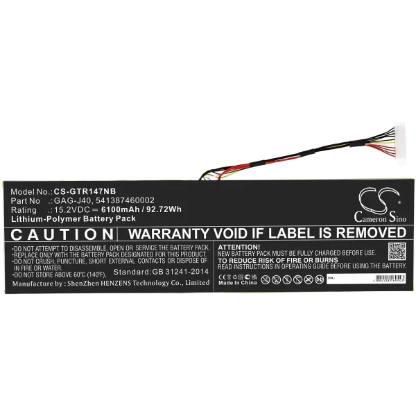 Gateway Aero 14 K7 Series Replacement Battery 6100mAh / 92.72Wh