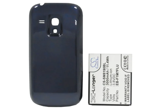 Samsung Galaxy S 3 Mini, Galaxy S III Mini, Galaxy S3 mini, Galaxy SIII mini, GT-I8190 Series Replacement Battery 3000mAh / 11.4Wh