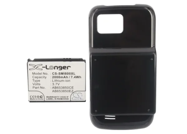 Samsung GT-I8000, GT-I8000H Series Replacement Battery 2000mAh/7.4Wh