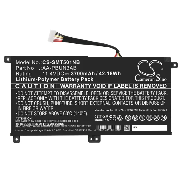 Samsung 300E4M series, 300E4M-K01, 300E4M-K02, 300E5K-L02 Series Replacement Battery 3700mAh / 42.18Wh