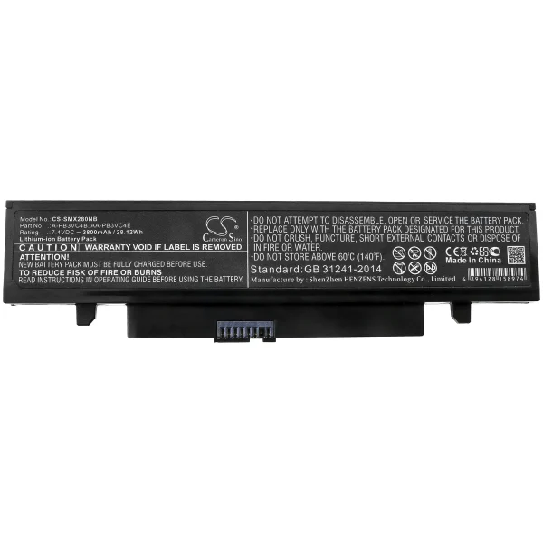 Samsung NP-X280, NT-X125, NT-X130, NT-X180 Series Replacement Battery 3800mAh / 28.12Wh