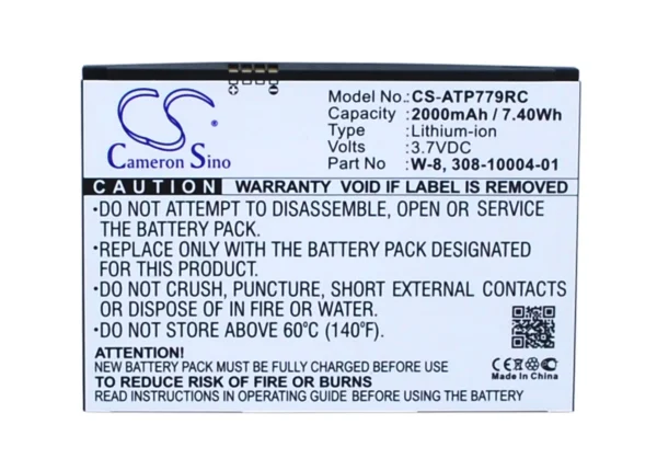 AT&T AC779S, AC797S, AirCard 779S, AirCard 779S 4G, AirCard 797S Series Replacement Battery 2000mAh / 7.40Wh