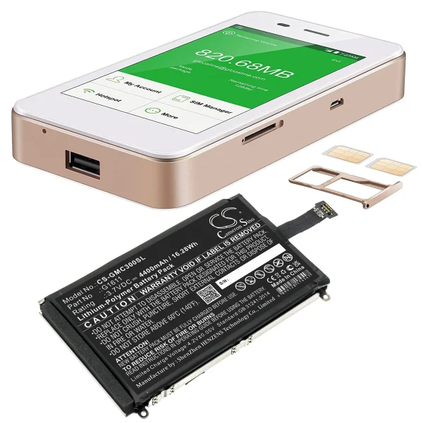 GlocalMe G1611, G3 Series Replacement Battery 4400mAh / 16.28Wh - Image 3