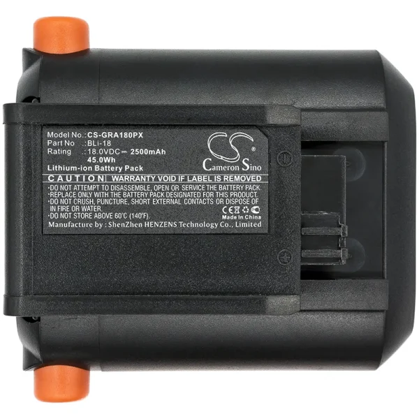 Gardena881,8866,8877,9335,9823 Series Replacement Battery 2500mAh / 45.00Wh