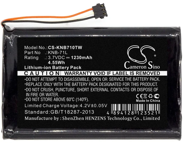 KENWOOD PKT-03K, PKT-23, PKT-23K, ProTalk LT, Series Replacement Battery 1230mAh / 4.55Wh