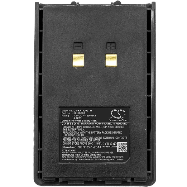 Kirisun PT4200, PT-4200, PT5200, PT-5200, PT558 Series Replacement Battery 1200mAh / 8.88Wh