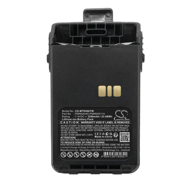 Motorola DP3000e, DP3441, DP3441e, DP3661, DP3661E Series Replacement Battery 3200mAh / 23.68Wh