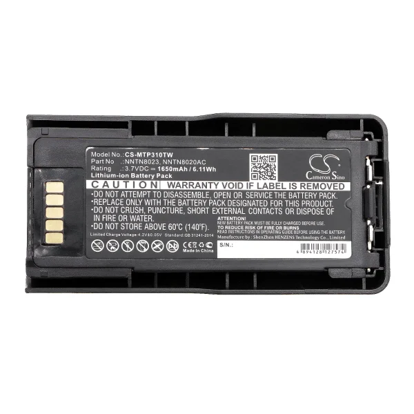 Motorola MTP3100, MTP3200, MTP3250, MTP600, MTP6000 Series Replacement Battery 1650mAh / 6.11Wh