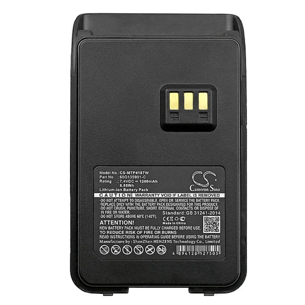 Motorola SMP-418, SMP-458, SMP-468 Series Replacement Battery 1200mAh / 8.88Wh