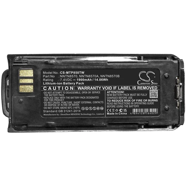 Motorola MTP8500, MTP8500Ex, MTP8550, MTP8550Ex Series Replacement Battery 1900mAh / 14.06Wh