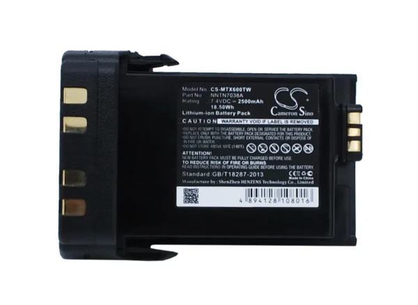 Motorola Apx 5000, APX 6000, Apx5000, APX6000, APX6000 P25 Series Replacement Battery 2500mAh / 18.50Wh