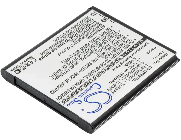 TCL J160, MW40, MW40CJ, MW40V, MW40VD Series Replacement Battery 1650mAh / 6.11Wh - Image 2