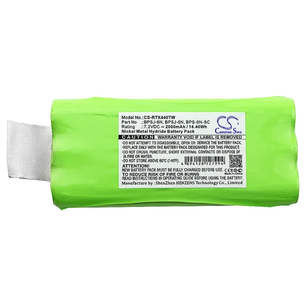 Ritron JMX 441D, JMX II, JMX IV, Patriot SST Series Replacement Battery 2000mAh / 14.40Wh