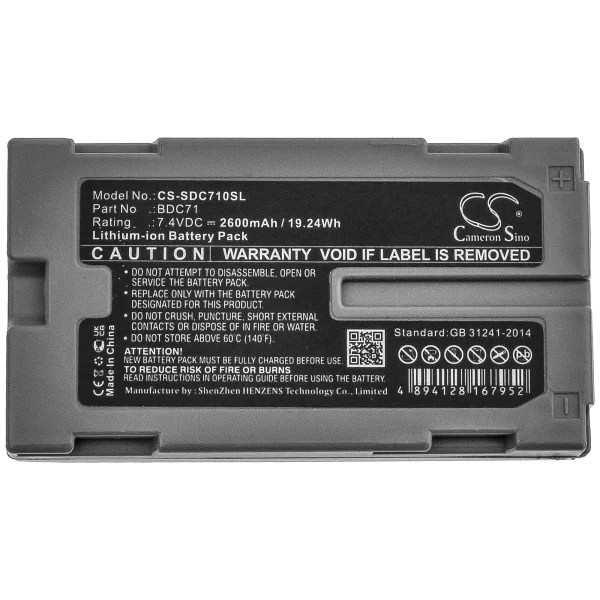 Sokkia 3D Layout Navigator LN-150, Pipe Laser TP-L6 Series Replacement Battery 2600mAh / 19.24Wh