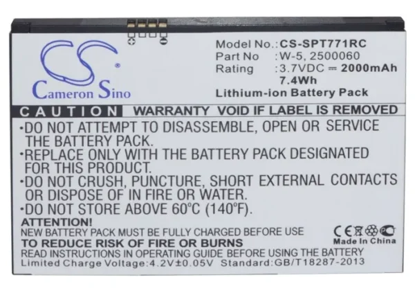 AT&T Unite, UNITE-344B Series Replacement Battery 2000mAh / 7.40Wh