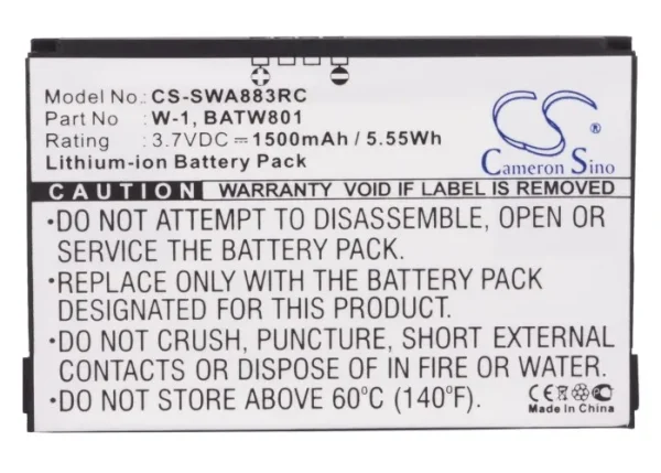 Netgear AirCard 778S, Mingl 4G, Mingle 3G, Mingle 4G, NTGR778AVB Series Replacement Battery 1500mAh / 5.55Wh