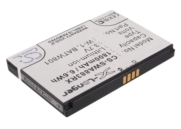 Sprint AirCard 753S, AirCard 754S, Zing Series Replacement Battery 1800mAh / 6.66Wh - Image 2